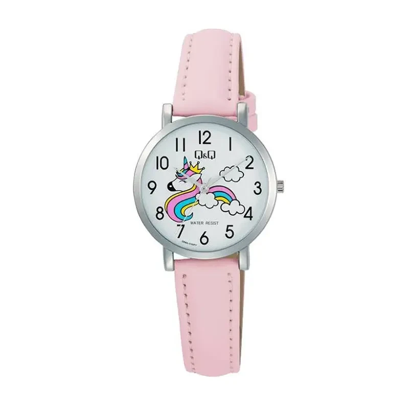 Q&Q Kids Unicorn White Dial Watch- Q58A-010PY